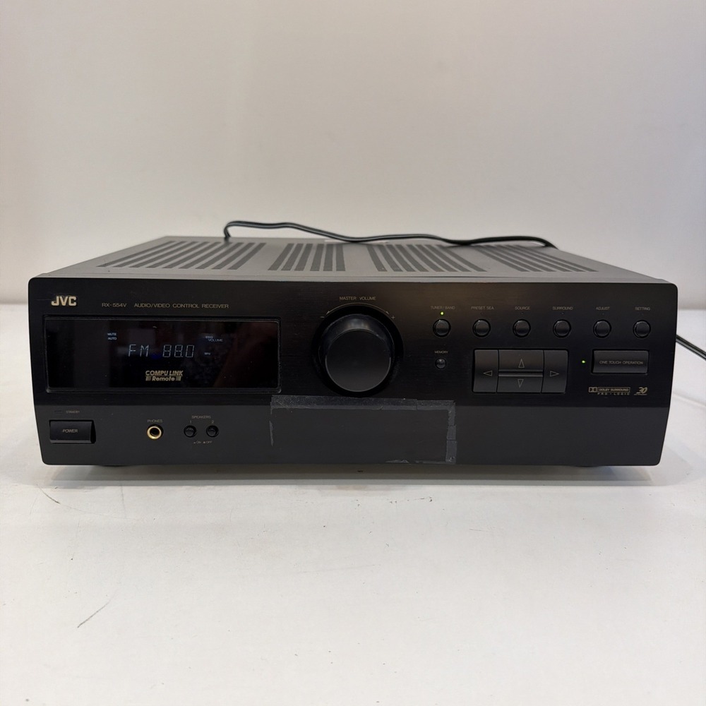 JVC RX-554V Audio/Video Control Pro Logic Stereo Receiver - Powers On!
